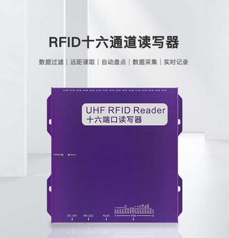CK-R16L 十六通道RFID讀寫器 1 CK-R16L 十六通道RFID读写器(images 1)