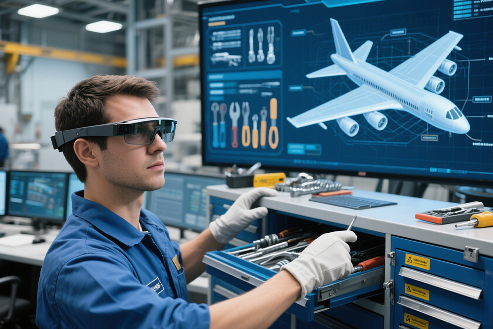 飛機制造車間深度觀察:可穿戴RFID與智能工具柜的聯動作業 2 飞机制造车间深度观察:可穿戴RFID与智能工具柜的联动作业(images 2)