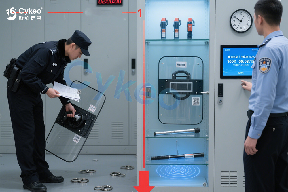 RFID警用裝備柜破解三大痛點：非接觸領用、防暴力...