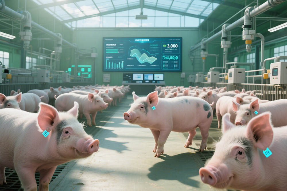 在浙江衢州的現代化豬場上 3000頭生豬的數字化生存...